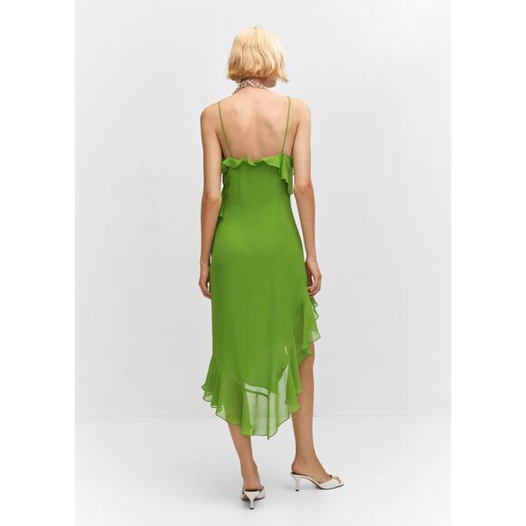 RARE!!! MANGO Chiffon Midi Dress NWT - Picture 12 of 13